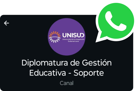 Canal de whatsapp para soporte de la diplomatura